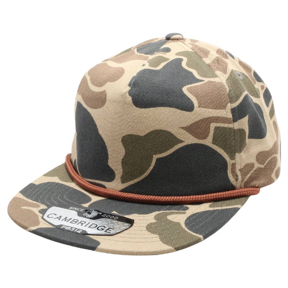 Old School Camo Cap Unstructured Rope