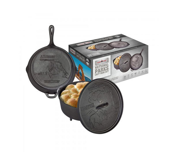 CAMPCHEF® NATIONAL PARKS CAST IRON SET