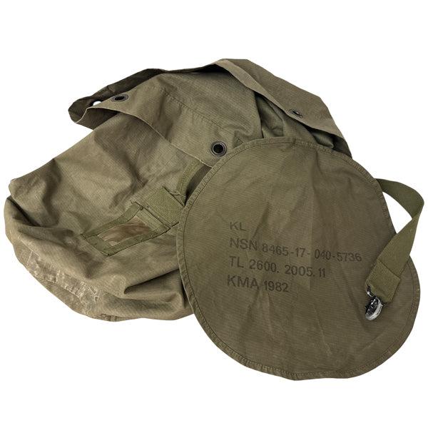 DUTCH MILITARY SURPLUS USED OD DUFFEL BAG