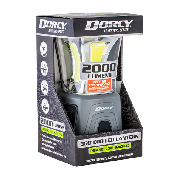 DORCY® 360° COB LED LANTERN 2000 LUMENS