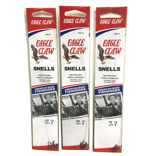 EAGLE CLAW 18 PEICES SNELLS BAITHOLDER