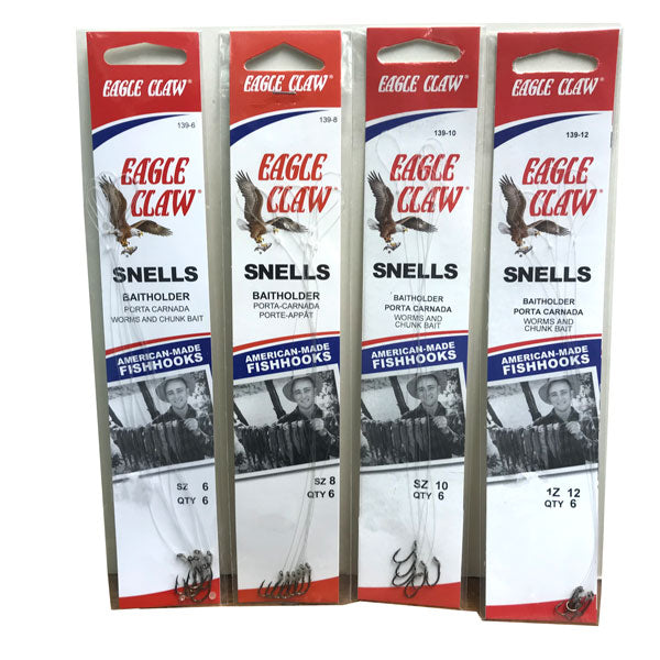 EAGLE CLAW 18 PEICES SNELLS BAITHOLDER
