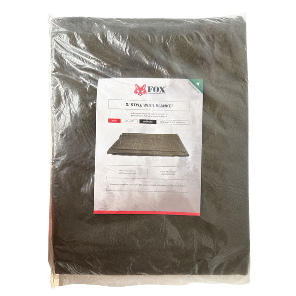 FOX OUTDOOR PRODUCTS® 85% WOOL GI STYLE BLANKET