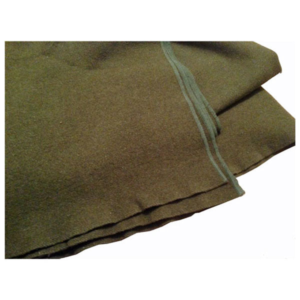 GENUINE US GI 100% WOOL OLIVE GREEN BLANKET