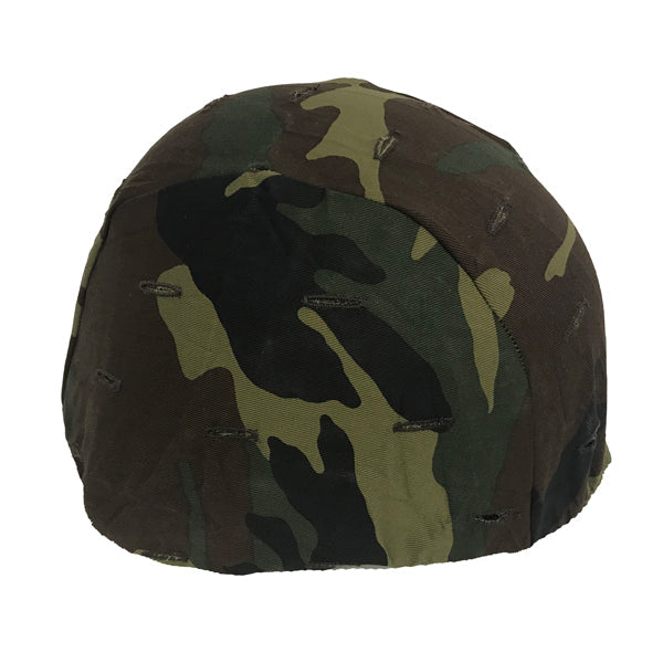 ITALIAN SURPLUS KEVLAR HELMET WITH WOODLAND COVER