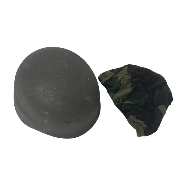 ITALIAN SURPLUS KEVLAR HELMET WITH WOODLAND COVER