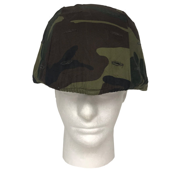 ITALIAN SURPLUS KEVLAR HELMET WITH WOODLAND COVER