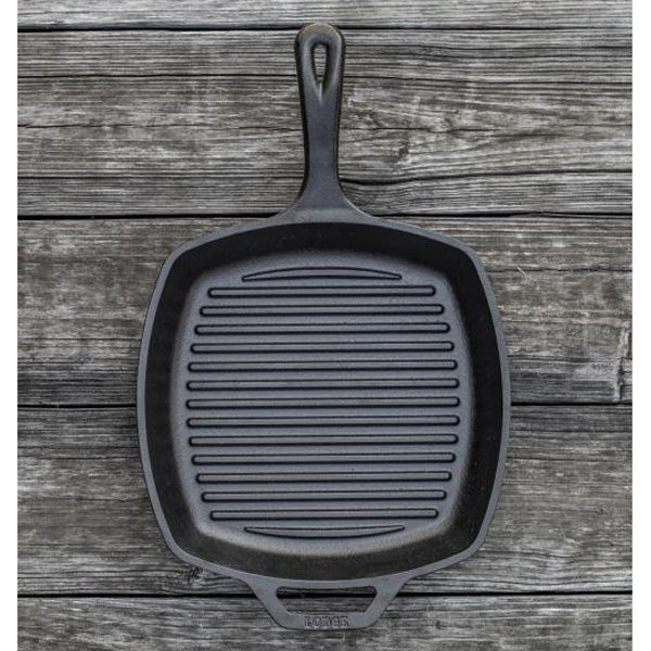 LODGE 10.5" SEASONED SQUARE CAST IRON GRILL PAN