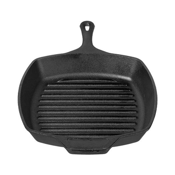 LODGE 10.5" SEASONED SQUARE CAST IRON GRILL PAN