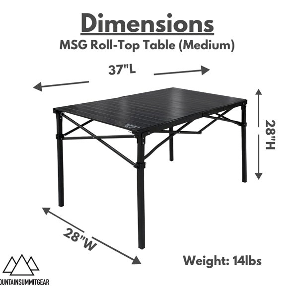 MOUNTAINSUMMTGEAR® HEAVY DUTY ROLL TOP TABLES