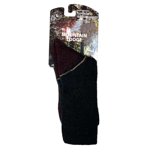 MOUNTAIN LODGE® 54% MERINO WOOL CREW SOCKS