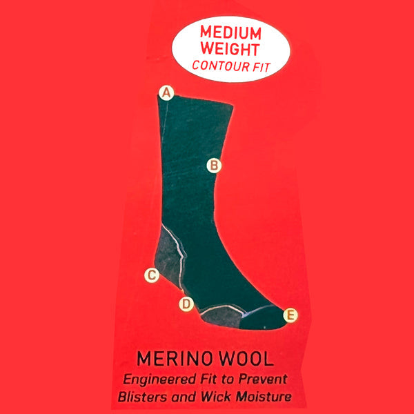 MOUNTAIN LODGE® 54% MERINO WOOL CREW SOCKS