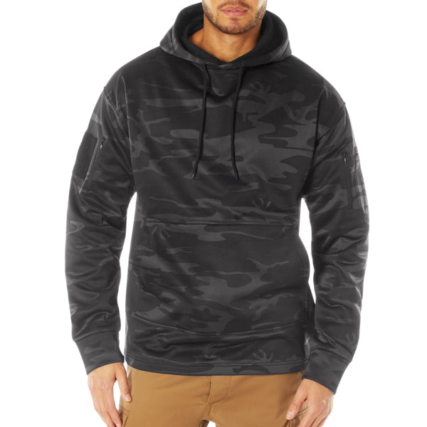 ROTHCO MIDNIGHT BLACK CAMO CONCEALED CARRY HOODIE