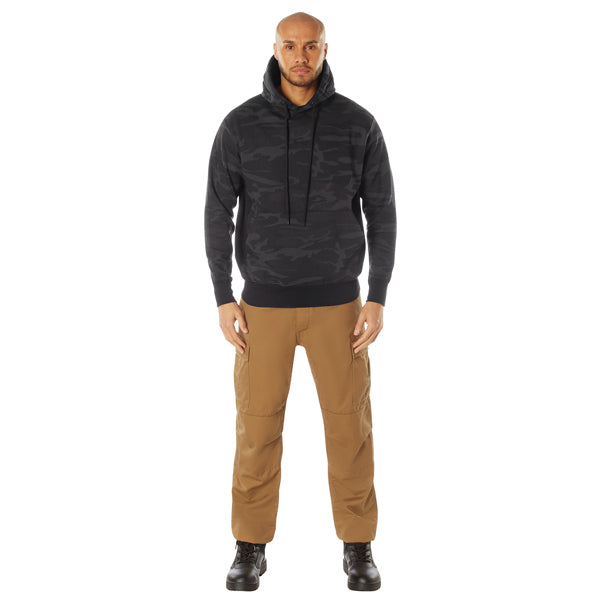 ROTHCO MIDNIGHT BLACK CAMO EVERY DAY PULLOVER HOODIE
