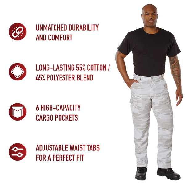 ROTHCO WHITE CAMO TACTICAL BDU PANTS