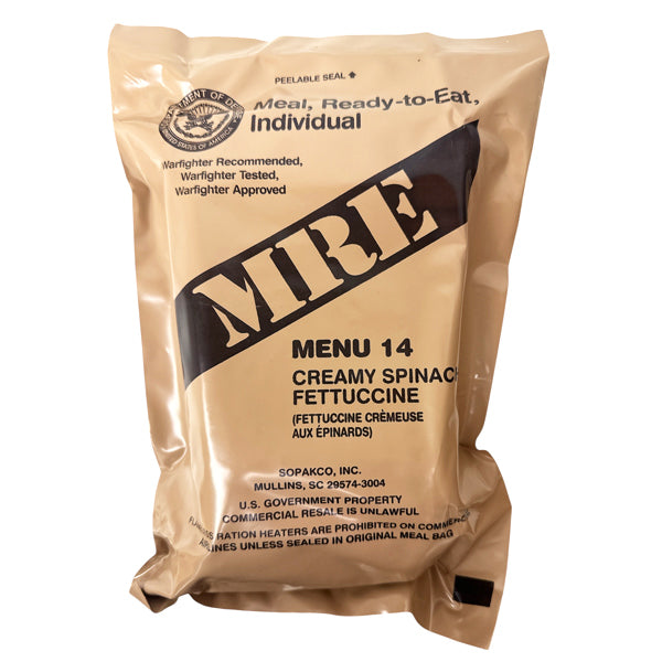 SOPAKCO CASE: 12 PACKS OF MRE (MEAL READY TO EAT)