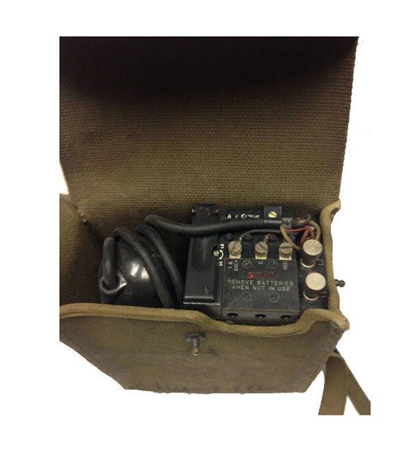 US WWII ARMY SURPLUS EE-8 PHONE IN CANVAS CASE