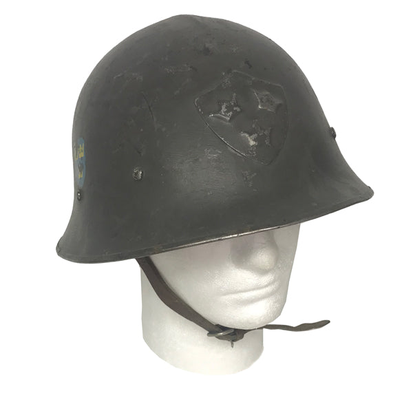 SWEDISH SURPLUS WWII ERA M21 HIGH TOP STEEL HELMET