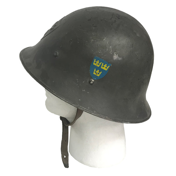 SWEDISH SURPLUS WWII ERA M21 HIGH TOP STEEL HELMET