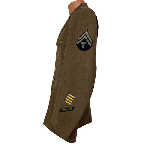 US ARMY WWII MENS OD DRESS WOOL COAT