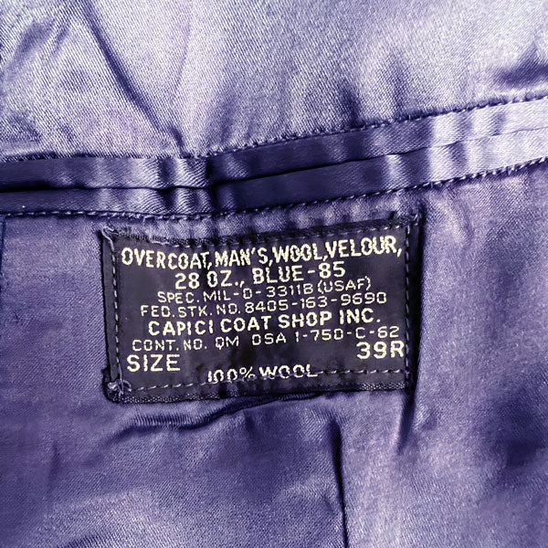 US AIR FORCE HEAVY BLUE WOOL TRENCH COAT