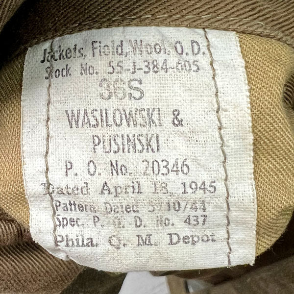 US ARMY WWII IKE WOOL FIELD JACKET