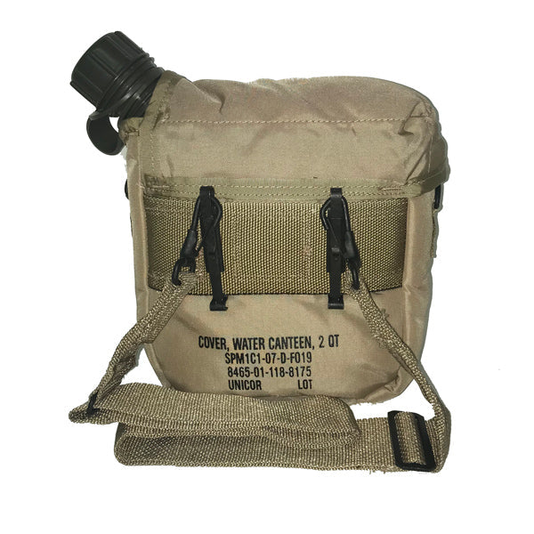US SURPLUS 2QT COLLAPSIBLE CANTEEN WITH COVER