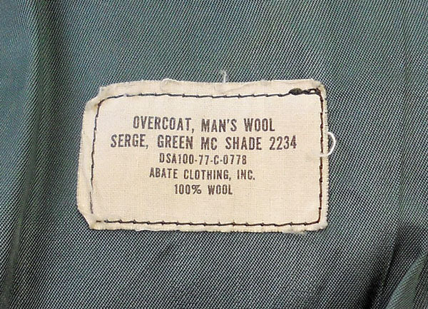 US MARINE CORPS WOOL OVERCOAT