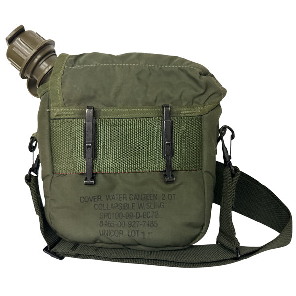 US SURPLUS 2QT OD COLLAPSIBLE CANTEEN WITH COVER