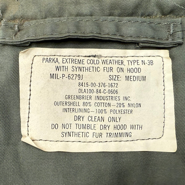 USAF SURPLUS N-3B EXTREME COLD WEATHER PARKA