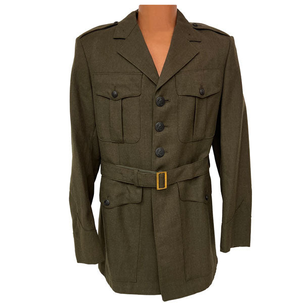 USMC SURPLUS POLY/WOOL GREEN GABARDINE COAT