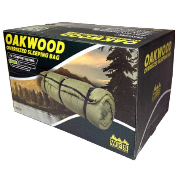 WORLD FAMOUS SPORTS® -10° OAKWOOD OVERSIZED SLEEPING BAG