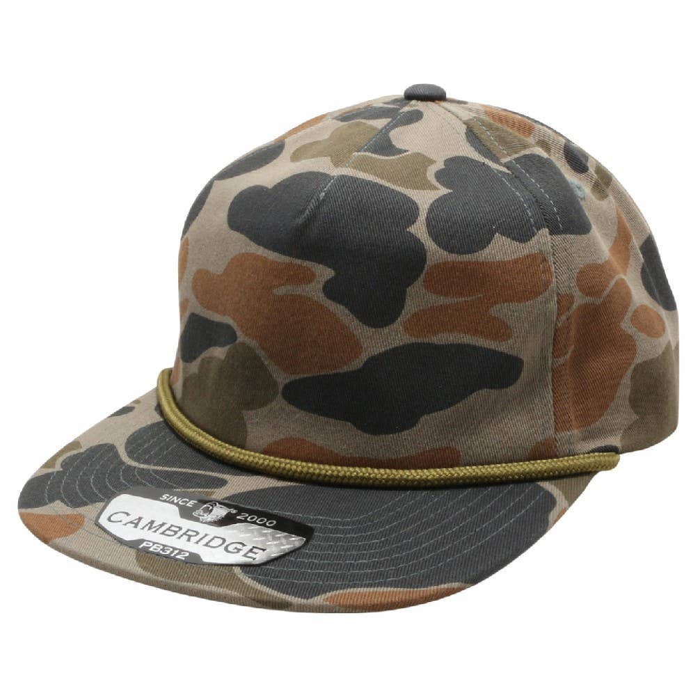 Old School Camo Cap Unstructured Rope