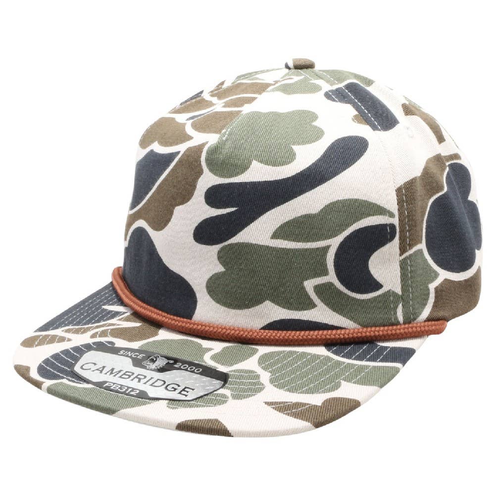 Old School Camo Cap Unstructured Rope