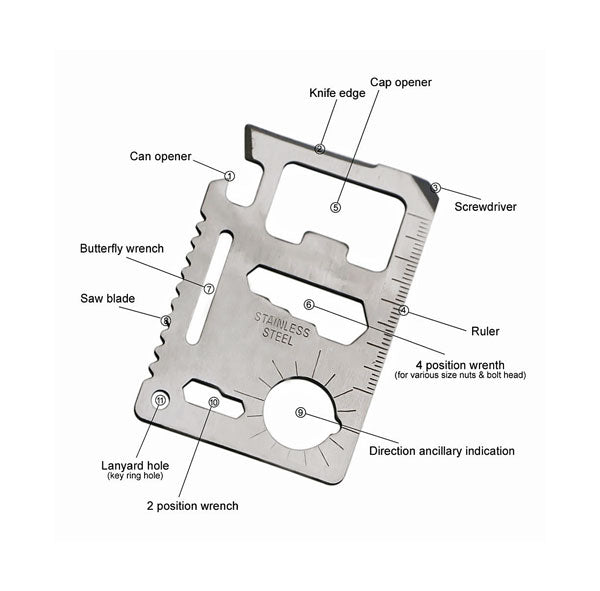 11-IN 1 WALLET SURVIVAL TOOL