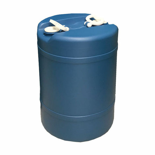 15 GALLON BLUE TIGHT HEAD DOUBLE HANDLE PLASTIC DRUM