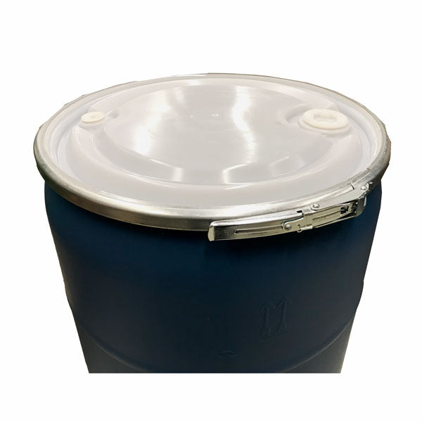 55 GALLON BLUE CYLINDRICAL POLYETHYLENE OPEN HEAD DRUM