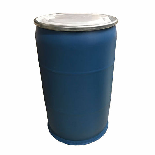 55 GALLON BLUE CYLINDRICAL POLYETHYLENE OPEN HEAD DRUM