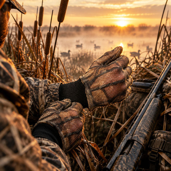 ADVANTAGE TIMBER CAMO MENS MESH GLOVES