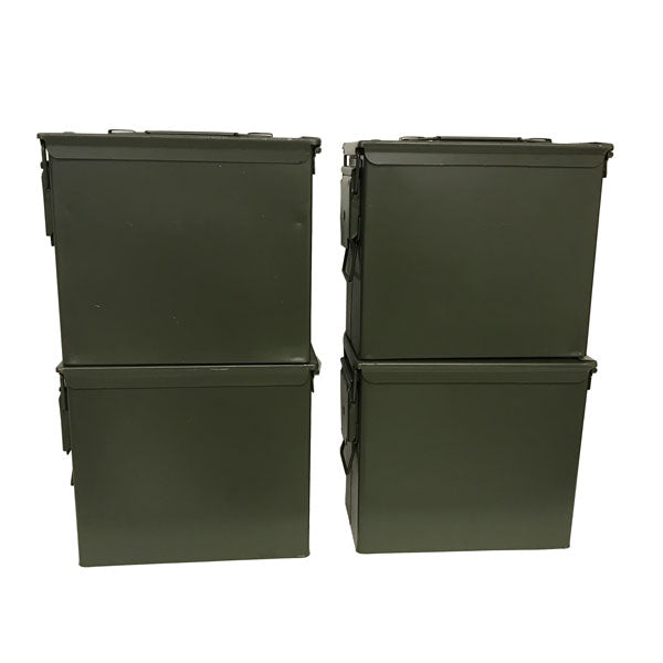 US SURPLUS USED 4 PACK TALL 50 CALIBER AMMO CAN