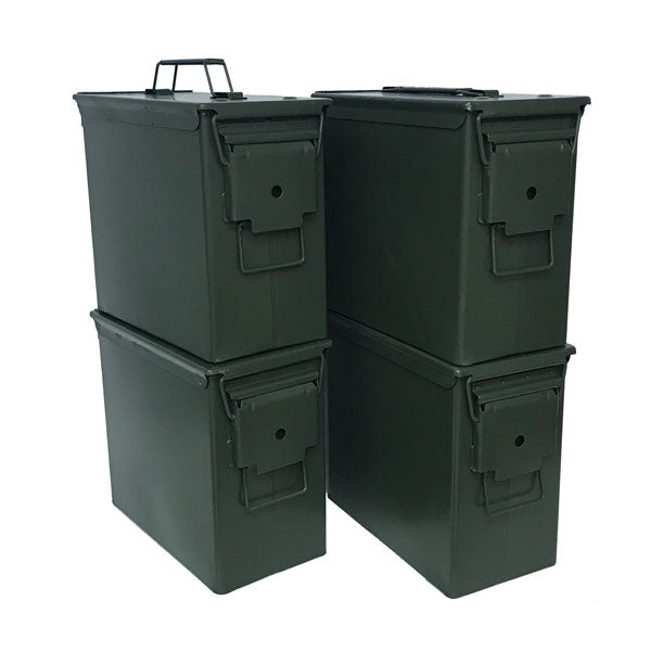 US SURPLUS USED 4 PACK TALL 50 CALIBER AMMO CAN