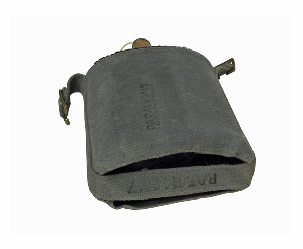 BRITISH SURPLUS WWII STYLE CANTEEN WITH WOOL COVER & COTTON CANVAS CARRIER