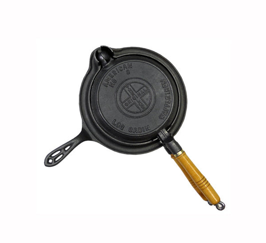 LOG CABIN CAST IRON WAFFLE MAKER