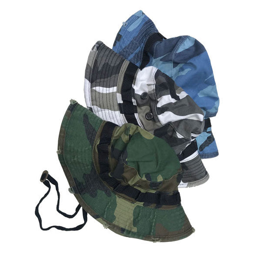 DORFMAN PACIFIC® CAMO WASHED COTTON TWILL BOONIE HAT