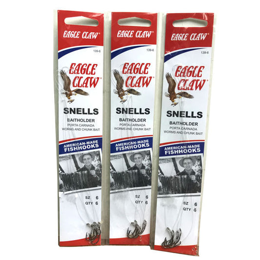 EAGLE CLAW 18 PEICES SNELLS BAITHOLDER