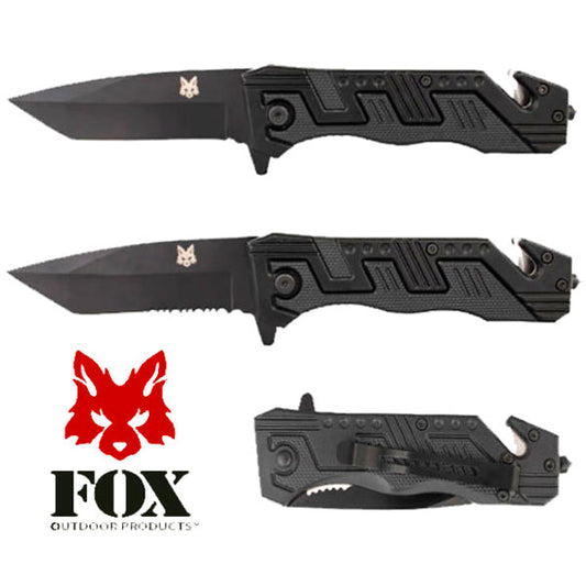 FOX OUTDOOR PRODUCTS 8.5" TANTO SPRING ASSISTED FOLDING KNIFE