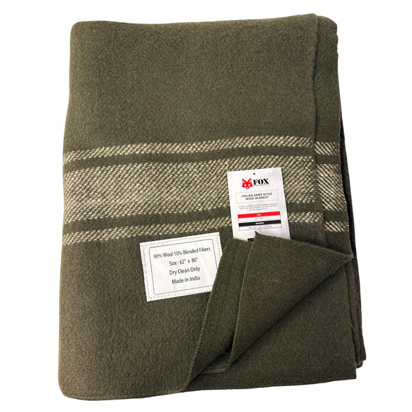 FOX OUTDOOR PRODUCTS® ITALIAN STYLE 90% WOOL BLANKET