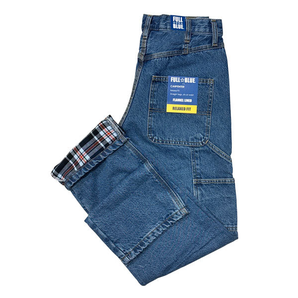 FULL BLUE® FLANNEL LINED CARPENTER JEANS