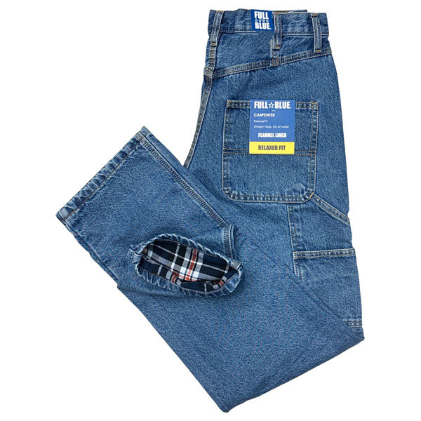 FULL BLUE® FLANNEL LINED CARPENTER JEANS