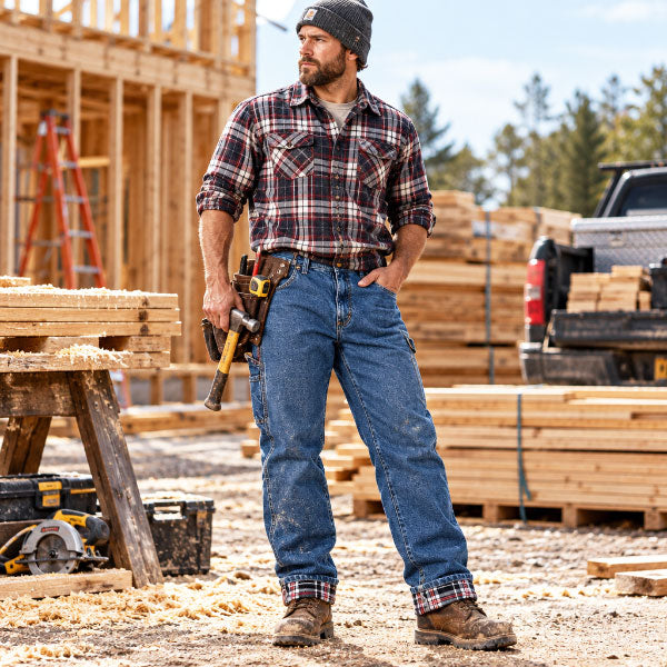 FULL BLUE® FLANNEL LINED CARPENTER JEANS